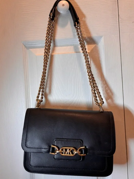 Michael Kors Heather Large Leather Shoulder Bag - Picture 1 of 9
